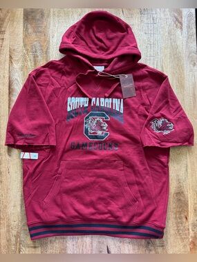 Mitchell & Ness South Carolina Gamecocks Short Sleeve Fleece Hoodie X-Large NWT